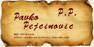 Pavko Pejčinović vizit kartica